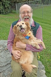 Don Hanson and Muppy the dog